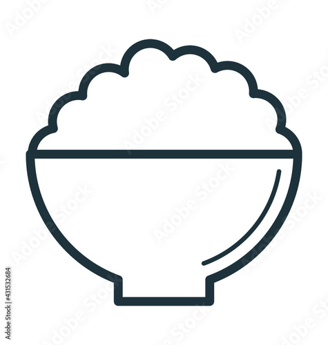 Rice Bowl Vector Icon