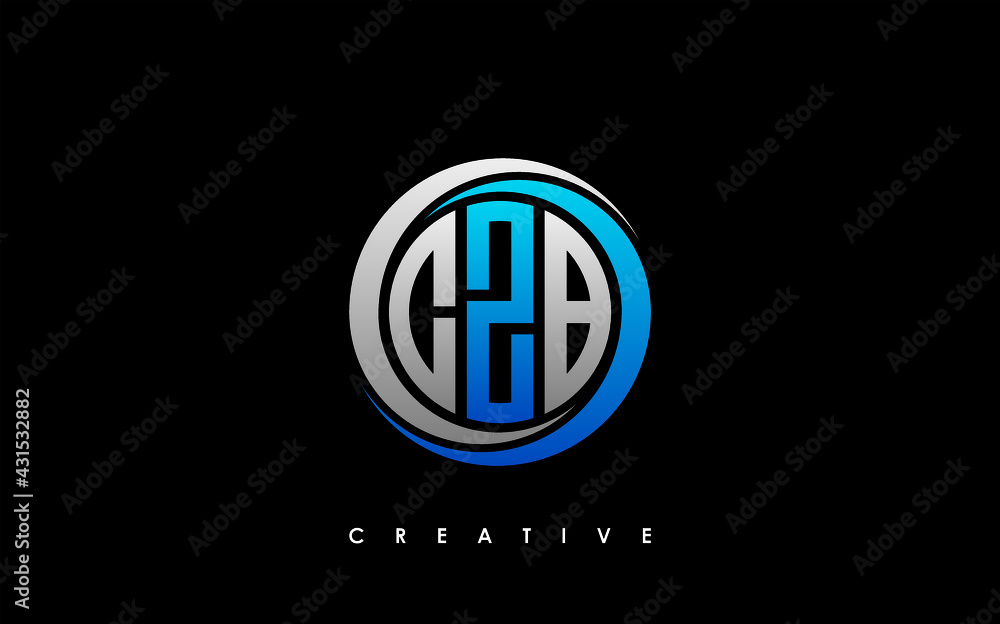 CZB Letter Initial Logo Design Template Vector Illustration CZB Letter Initial Logo Design Template Vector Illustration