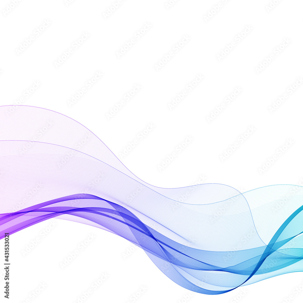 Naklejka premium bright colored vector wave. blue line. Abstract illustration. eps 10