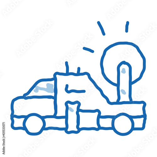 Synoptic Truck doodle icon hand drawn illustration