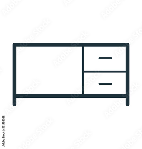 Chest of Drawers Vector Icon