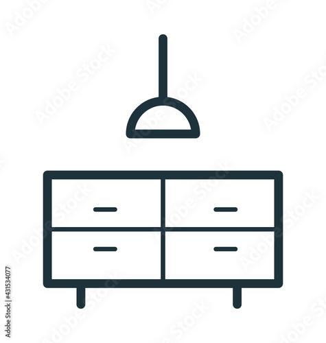 Chest of Drawers Vector Icon