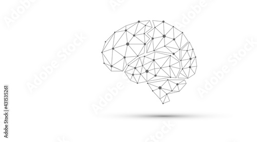 icona, network, cervello, fantasia, colori