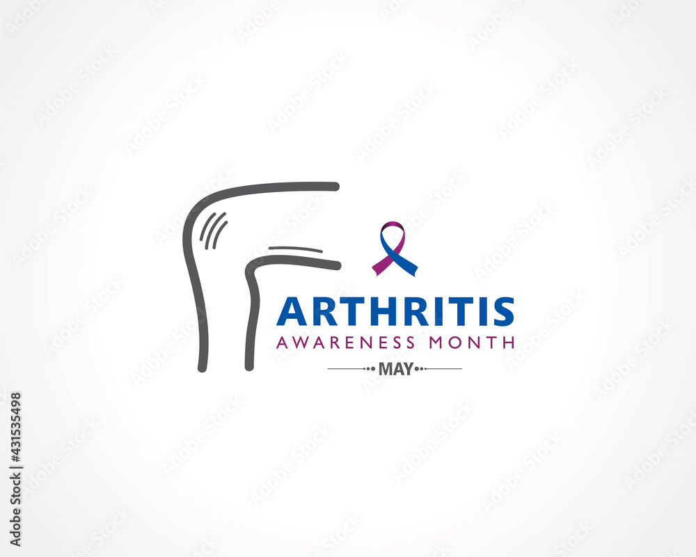 Obraz premium Vector Illustration of Arthritis Awareness Month observed each year in May.