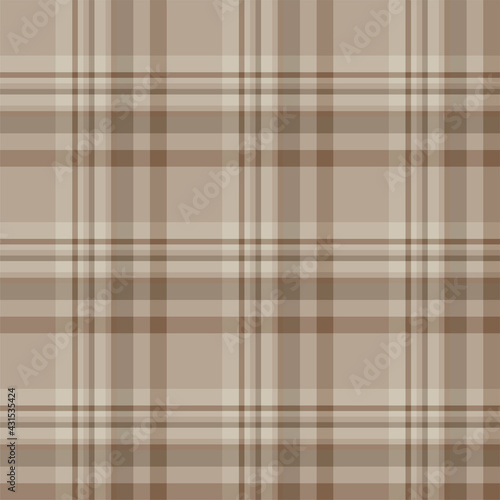 Plaid seamless pattern. Vector background of textile ornament. Flat fabric design.