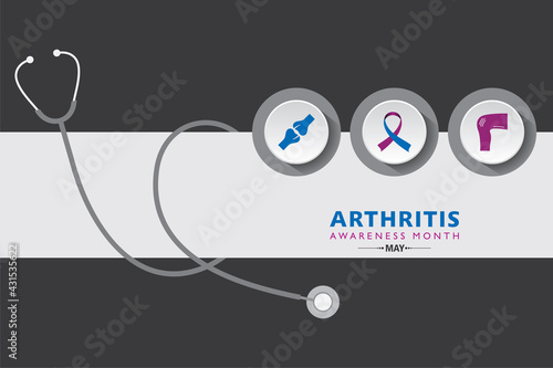Vector Illustration of Arthritis Awareness Month observed each year in May.