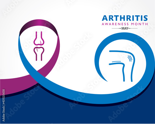 Vector Illustration of Arthritis Awareness Month observed each year in May.