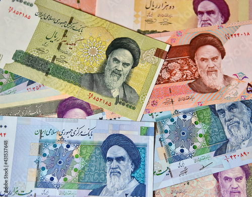 current money of the islamic republic of Iran, the rial photo