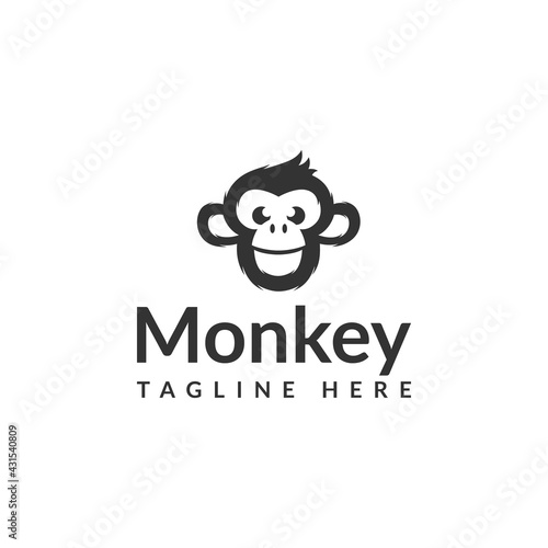 vector design monkey logo. logo template