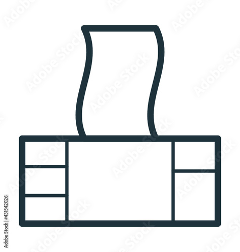 Tissue Box Vector Icon