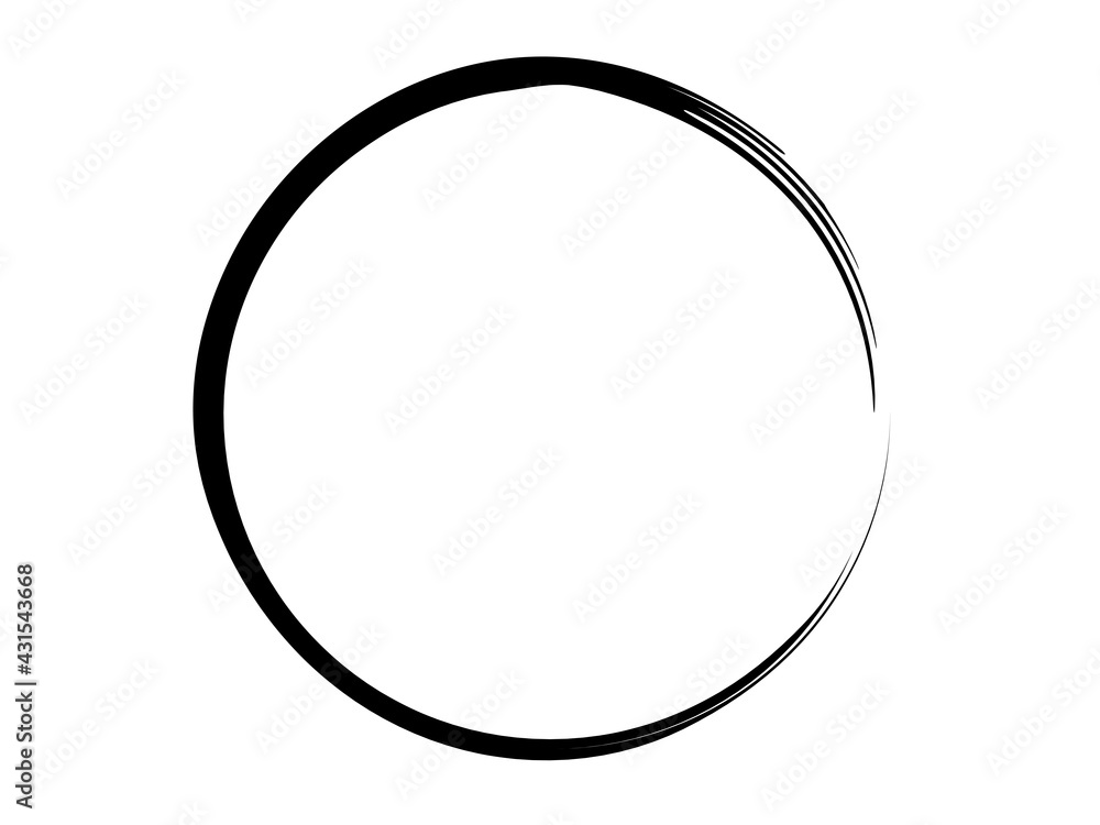 Grunge circle made of black paint.Isolated oval element made for marking. Grunge circle made of black paint.Isolated oval element made for marking.