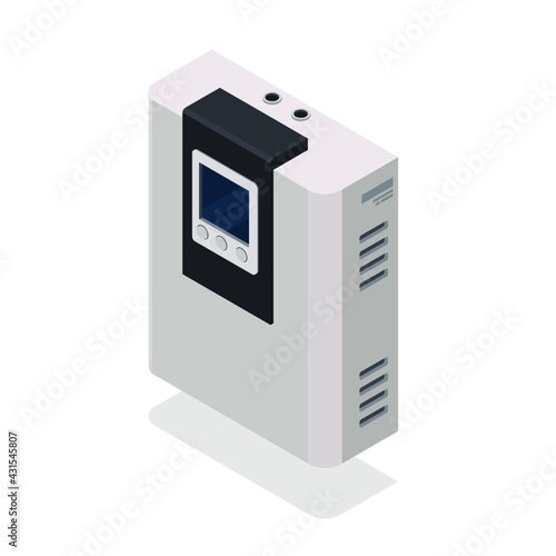 white solar cell inverter isometric system controller