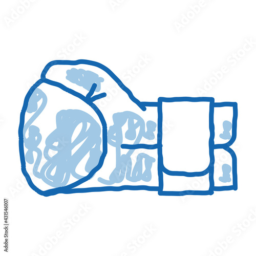 Boxing Glove Fist doodle icon hand drawn illustration