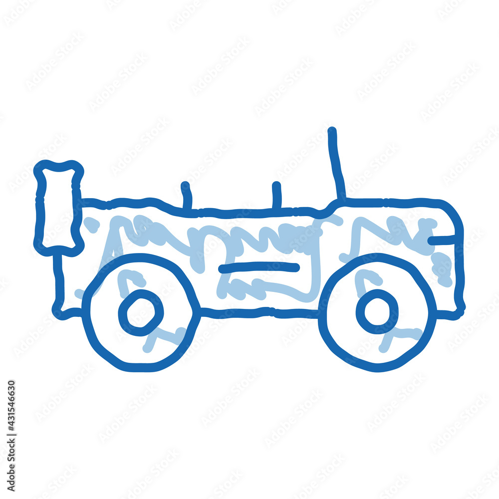Automobile doodle icon hand drawn illustration Automobile doodle icon hand drawn illustration