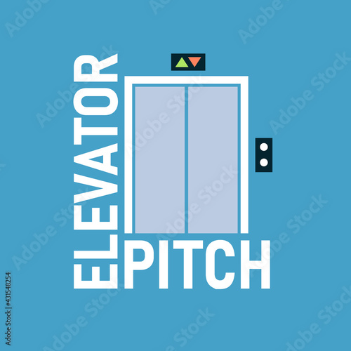 Elevator Pitch poster. Clipart image