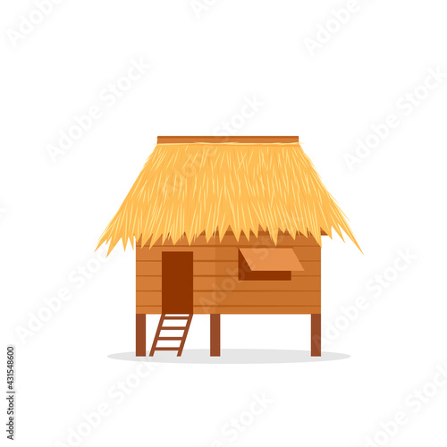 Photographie Nipa hut icon. Clipart image isolated on white background