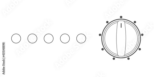 Washing machine panel simple image. Clipart image
