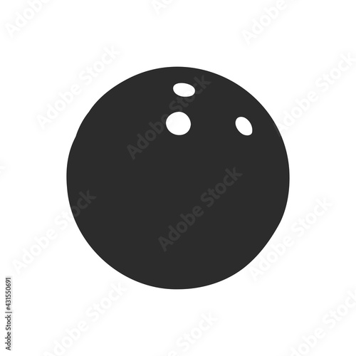Bowling skittles and ball sketch vector illustration