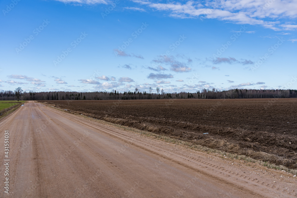 Spring sky and fields outside the city.. Spring sky and fields outside the city..