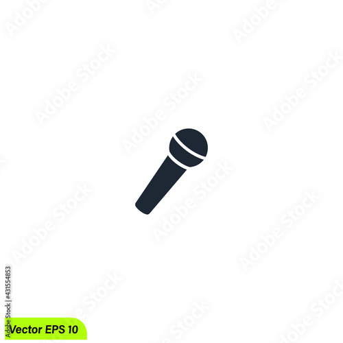 microphone news icon broadcasting symbol logo template simple design element