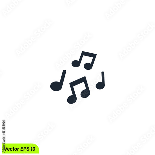 music icon vector logo template