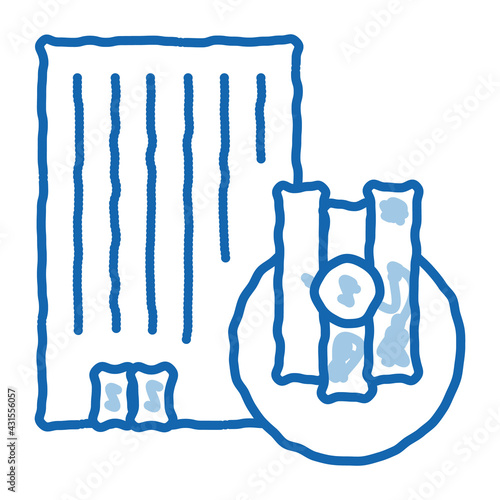 Control Lever doodle icon hand drawn illustration