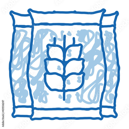 Wheat Bags doodle icon hand drawn illustration