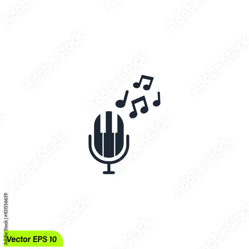 microphone icon karaoke symbol simple design element