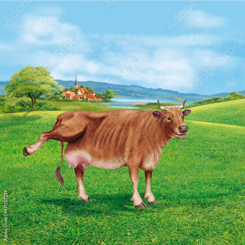 vache laiti  re  offrir son lait  animal  ferme  roux  gazon  b  tail  coeur  village  champ  agriculture  prairie  lait  alpage  brun  vert  rural  nature  p  turage  noir  boeuf  blanc  paysage  exploi