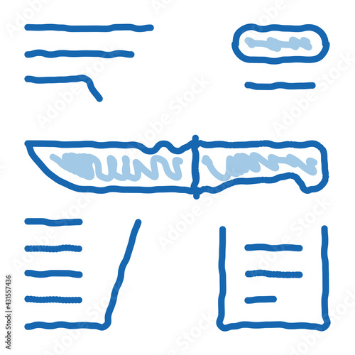 Knife Description doodle icon hand drawn illustration