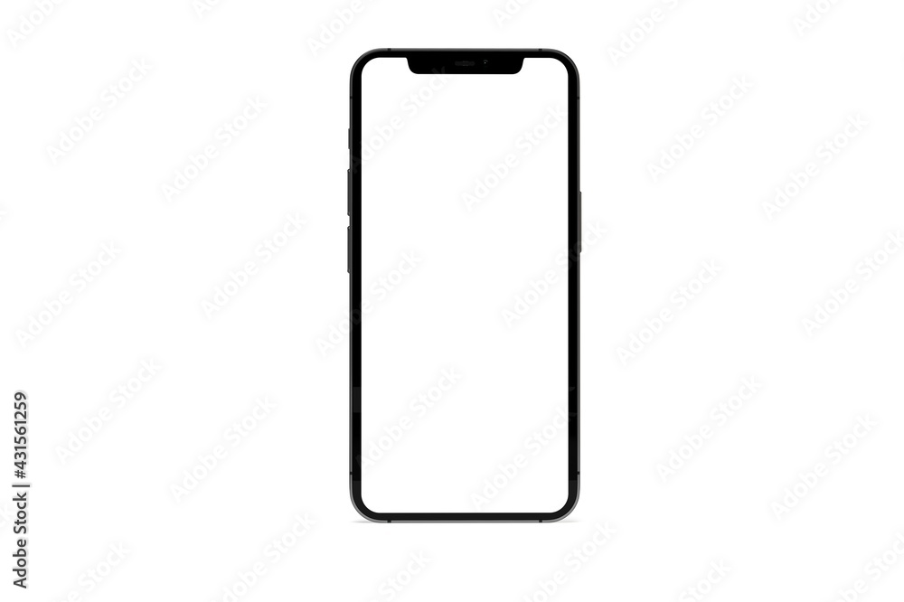 smartphone With Blank Screen in 3d smartphone With Blank Screen in 3d