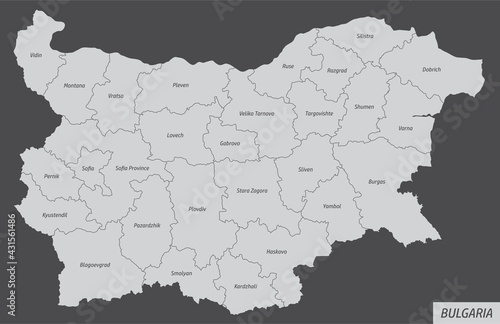 Bulgaria administrative map