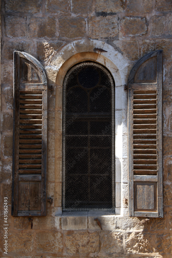 Interesting old window in Jerusalem in Israel
Interesting old window in Jerusalem in Israel