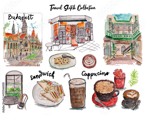 Travel Sketch and Coffee