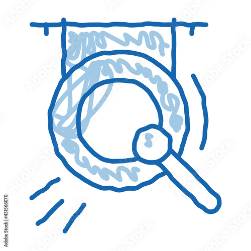 Gong doodle icon hand drawn illustration