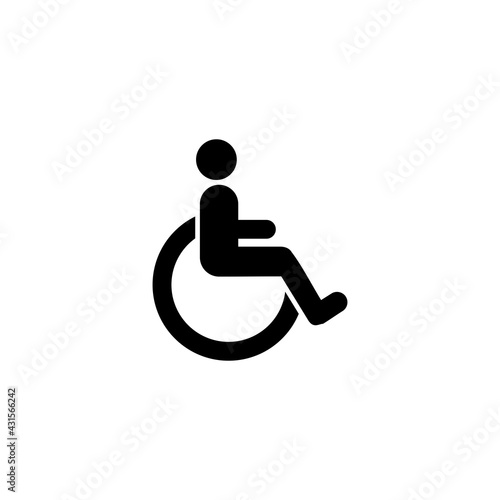 people wheelchair icon vector sign symbol