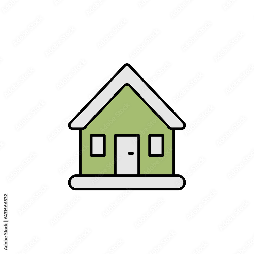 house building icon. Set of buildings illustration icons. Signs, symbols can be used for web, logo, mobile app, UI, UX house building icon. Set of buildings illustration icons. Signs, symbols can be used for web, logo, mobile app, UI, UX