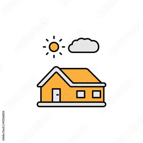 building, home icon. Set of buildings illustration icons. Signs, symbols can be used for web, logo, mobile app, UI, UX