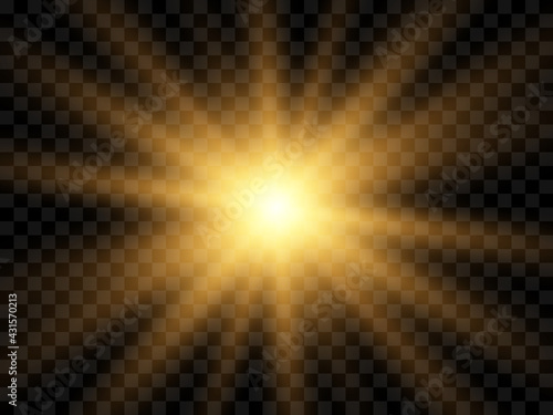 Sunlight on a transparent background