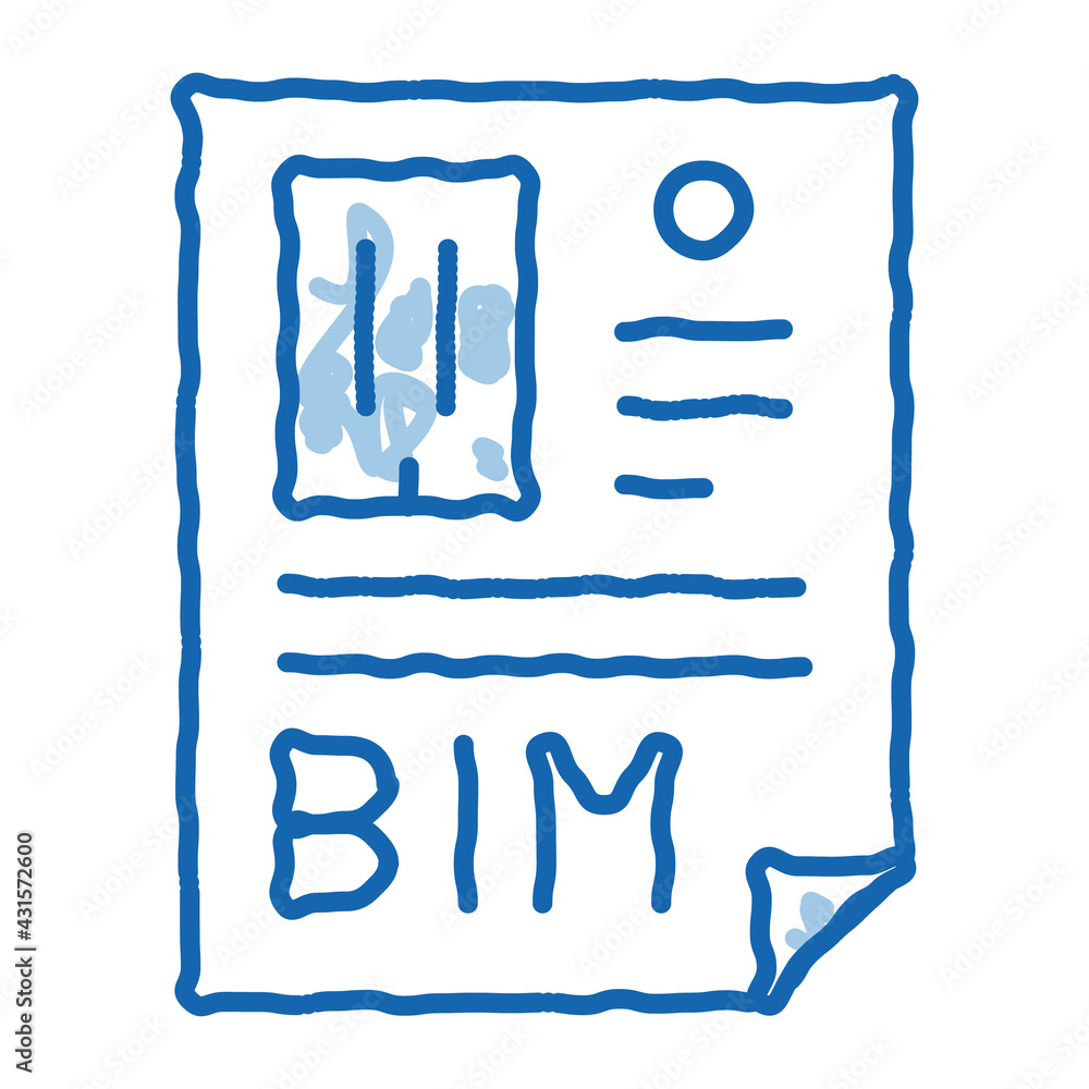 report on building information modeling doodle icon hand drawn illustration report on building information modeling doodle icon hand drawn illustration
