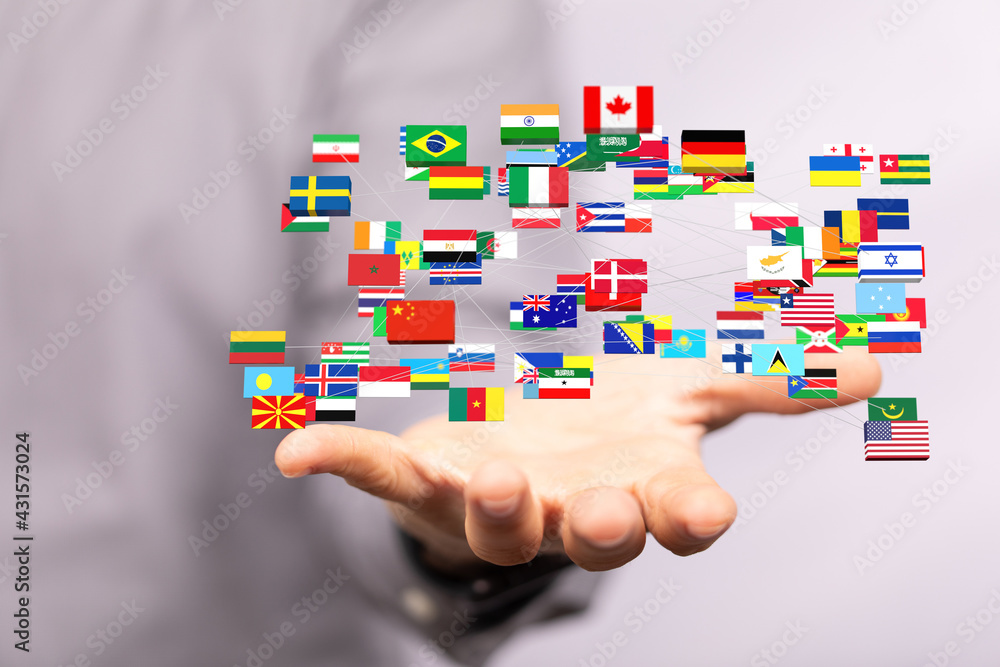 National flags of the countries 3d National flags of the countries 3d