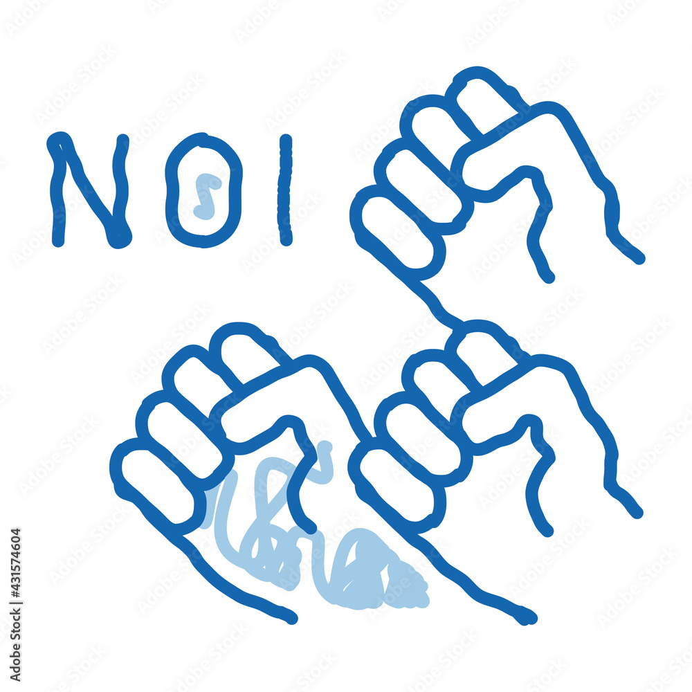 mutual protest of people doodle icon hand drawn illustration mutual protest of people doodle icon hand drawn illustration