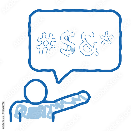 human replica mats doodle icon hand drawn illustration