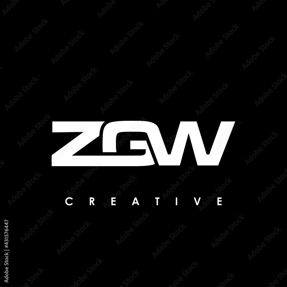 ZGW Letter Initial Logo Design Template Vector Illustration