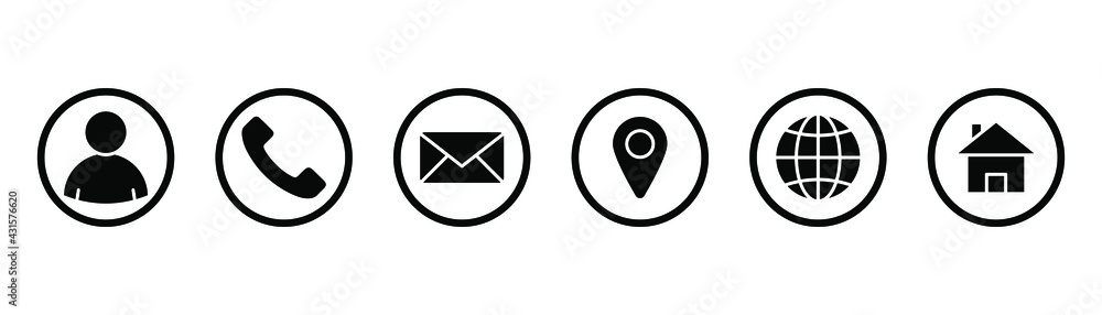 Business card icon set. Collection of business card icon vector illustration. Color editable Business card icon set. Collection of business card icon vector illustration. Color editable