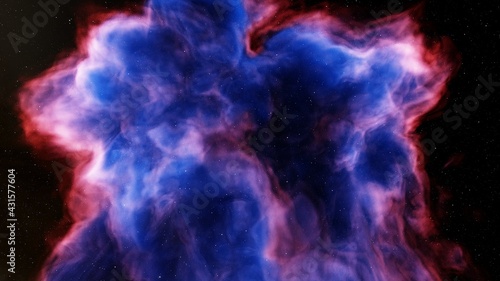 Fototapeta Naklejka Na Ścianę i Meble -  nebula gas cloud in deep outer space, colorful space background with stars