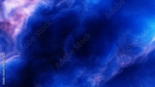 nebula gas cloud in deep outer space, colorful space background with stars