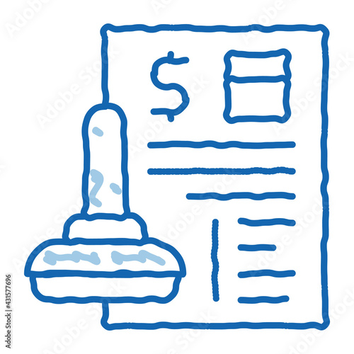pledge order doodle icon hand drawn illustration