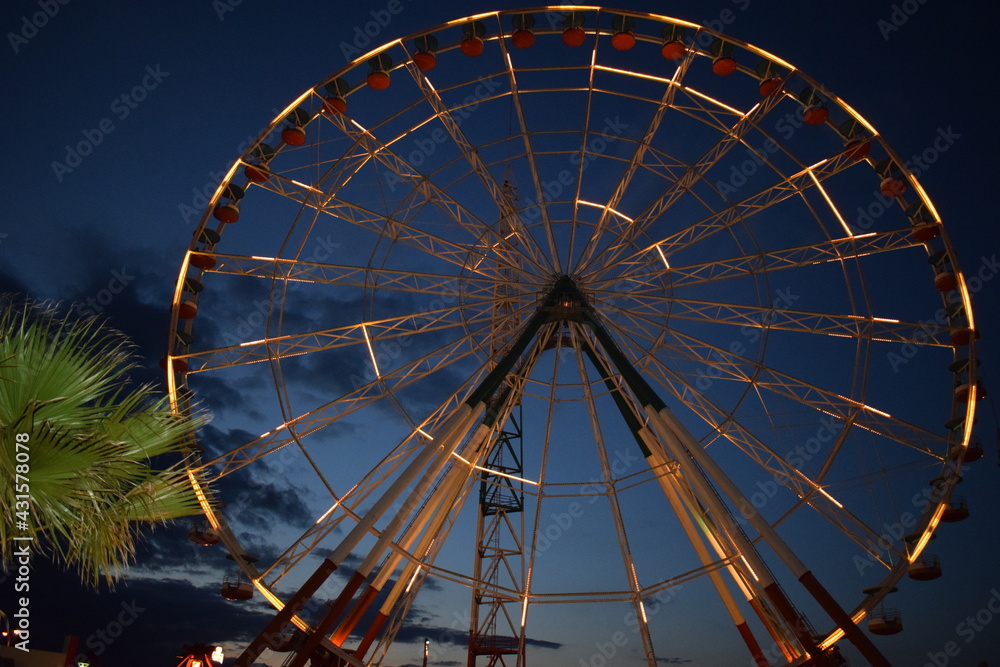ferris wheel in the night ferris wheel in the night