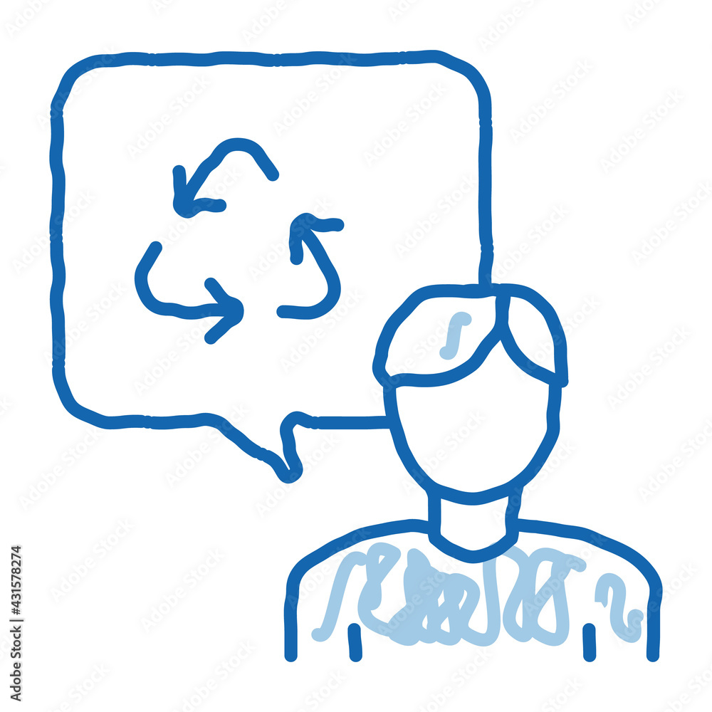 human thought about ecology doodle icon hand drawn illustration human thought about ecology doodle icon hand drawn illustration